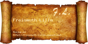 Freismuth Lilla névjegykártya